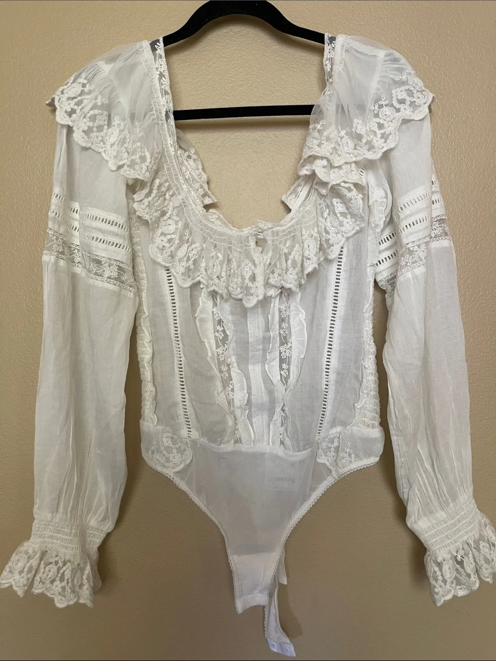 Free People Bodysuit Ruffled Top